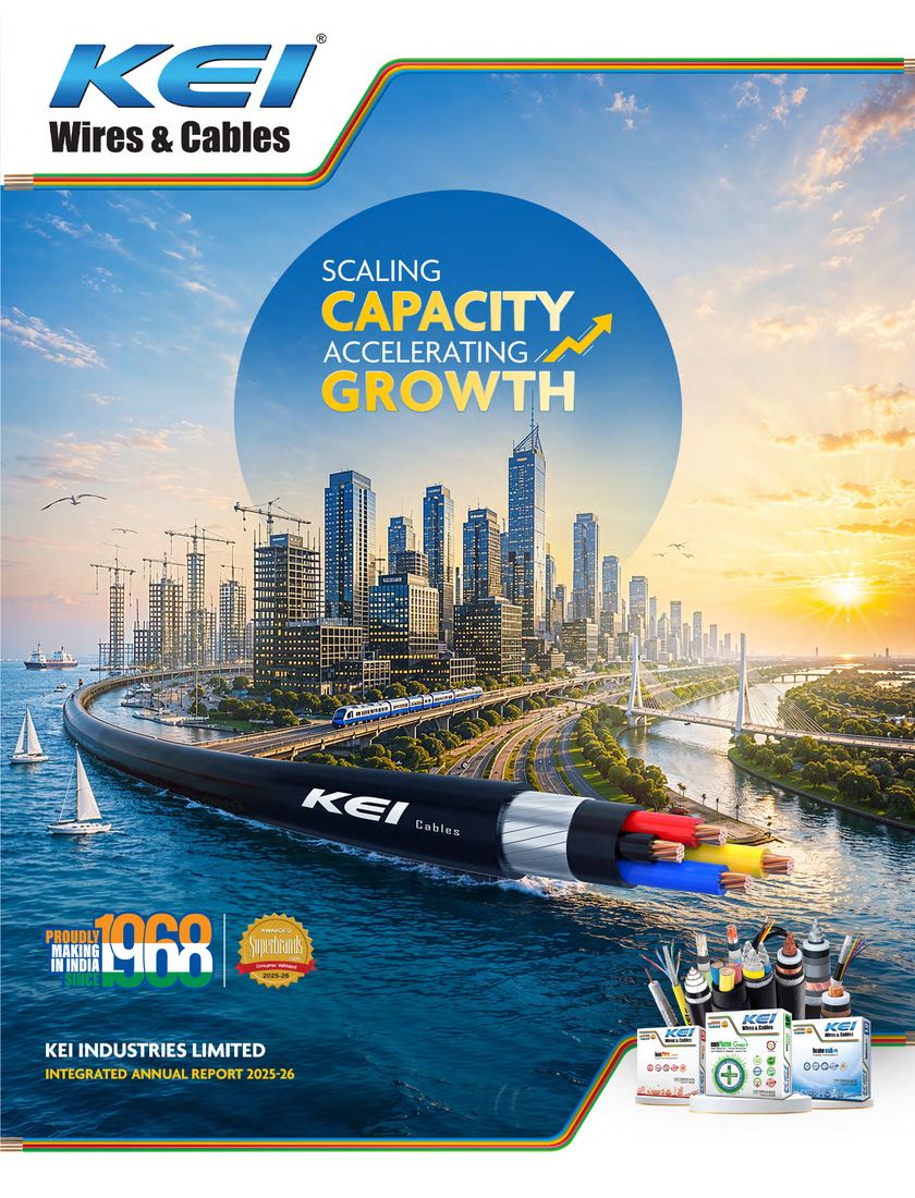 Cover of the KEI Industries Integrated Annual Report 2025-26